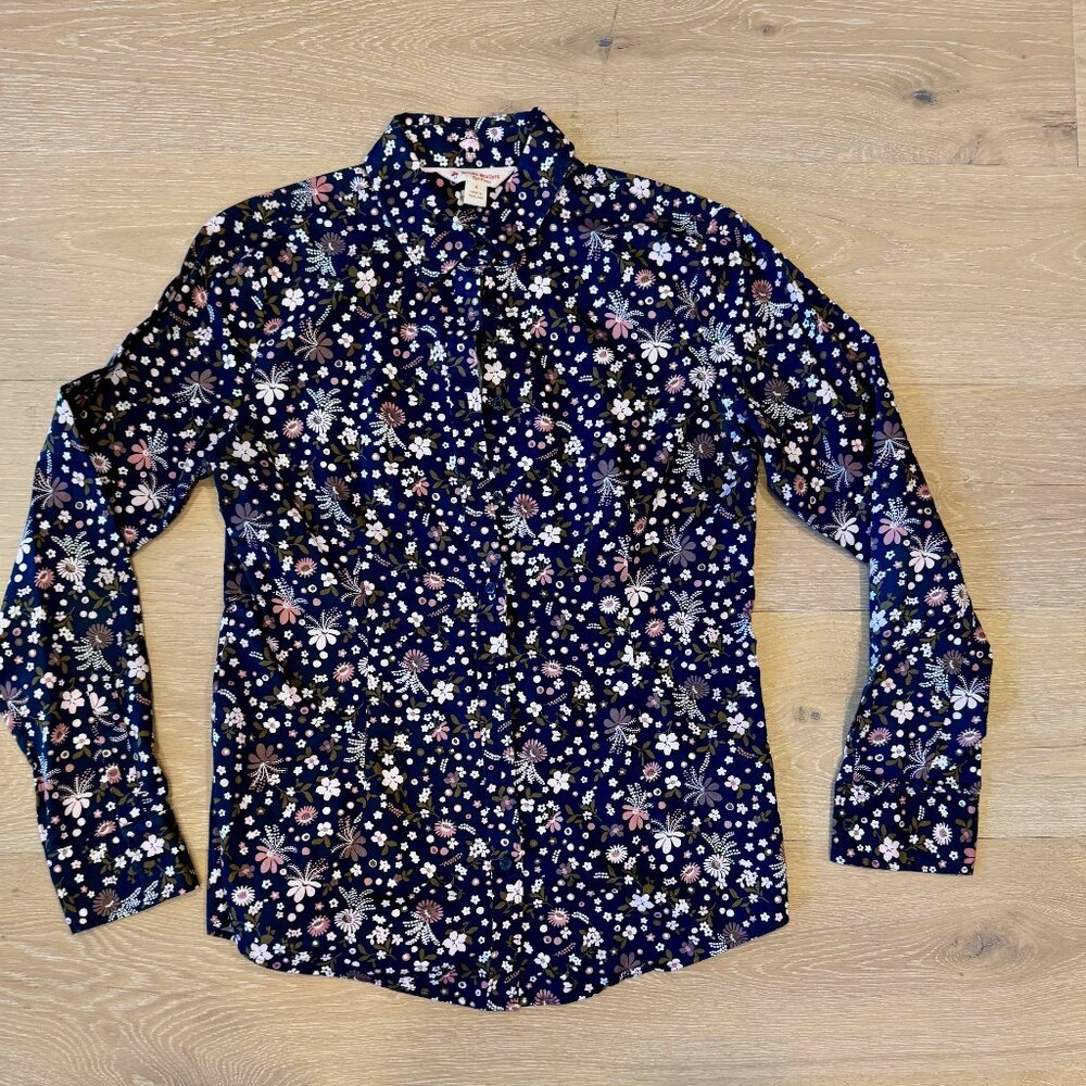 Brooks Brothers Women's Flower Patterned Button Down